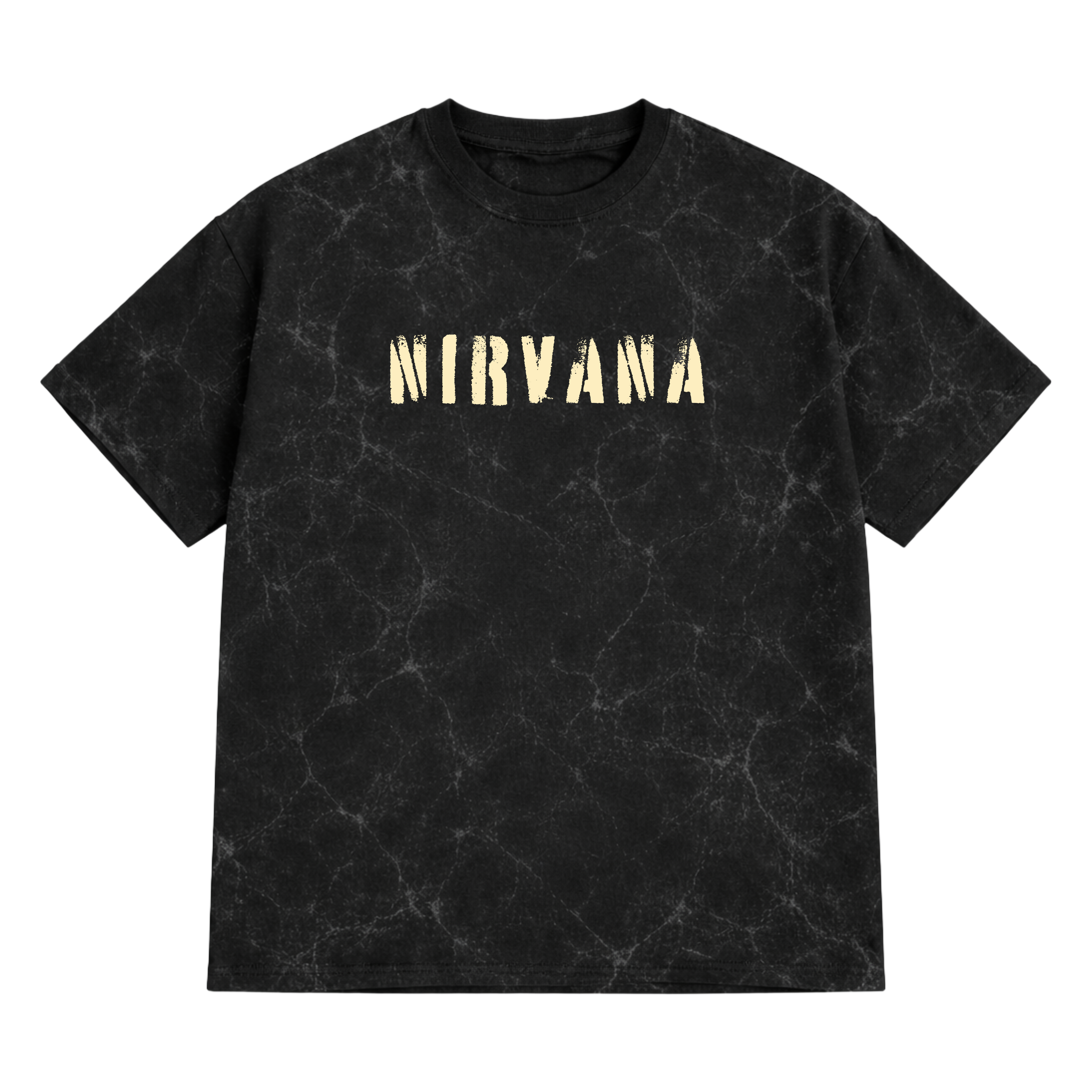 NIRVANA ACID WASH FIT OVERSIZED T-SHIRT