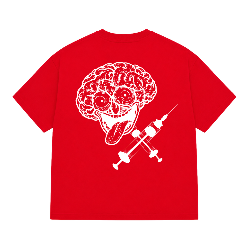 ADRENALINE RED FIT OVERSIZED T-SHIRT
