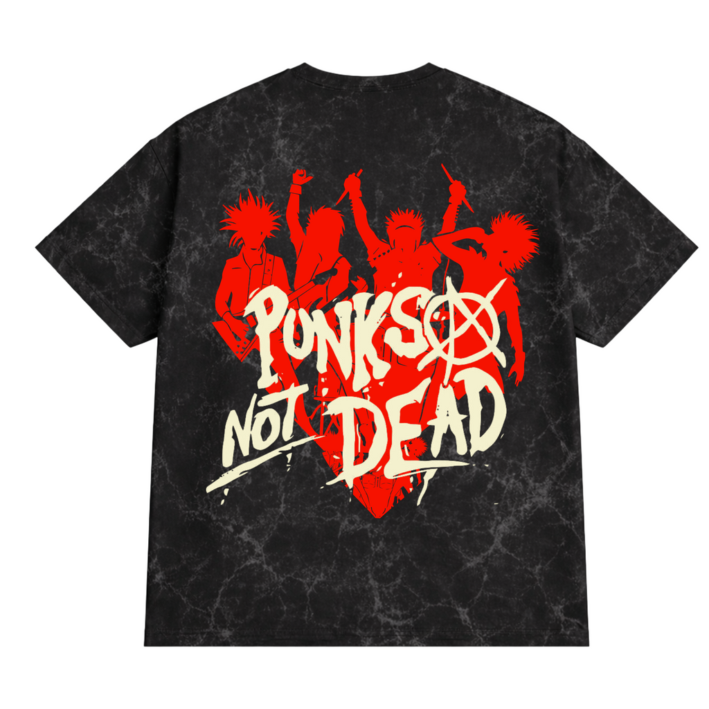 PUNK ROCK ACID WASH T-SHIRT