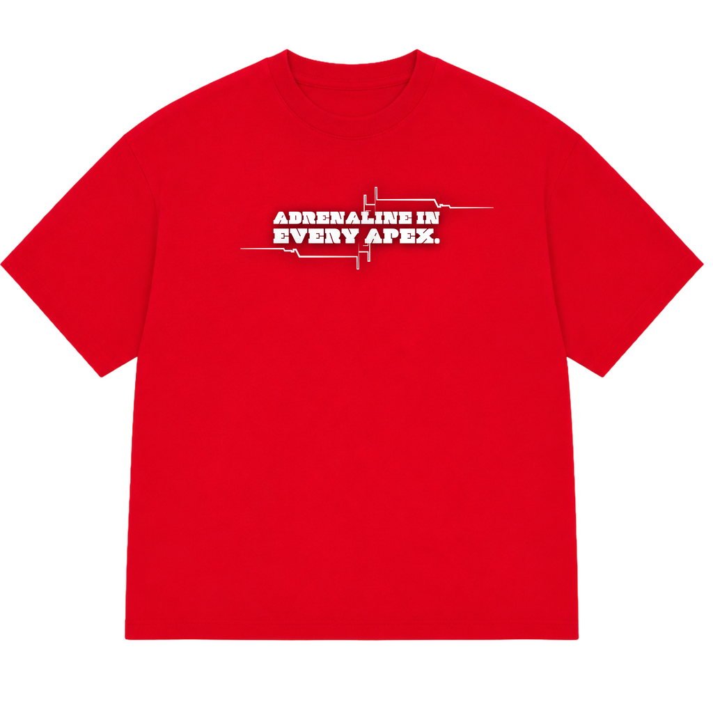 ADRENALINE RED FIT OVERSIZED T-SHIRT