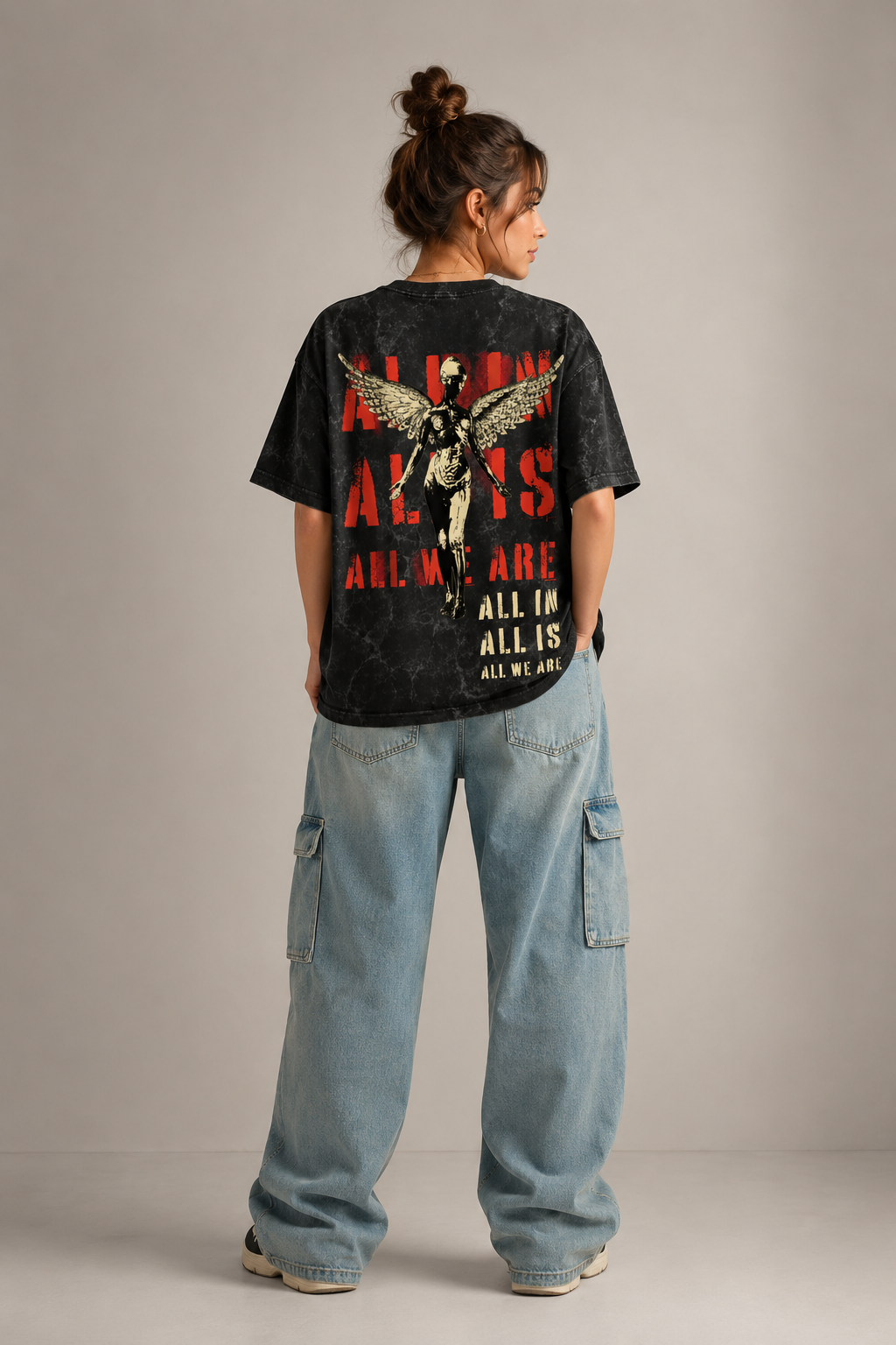 NIRVANA ACID WASH FIT OVERSIZED T-SHIRT