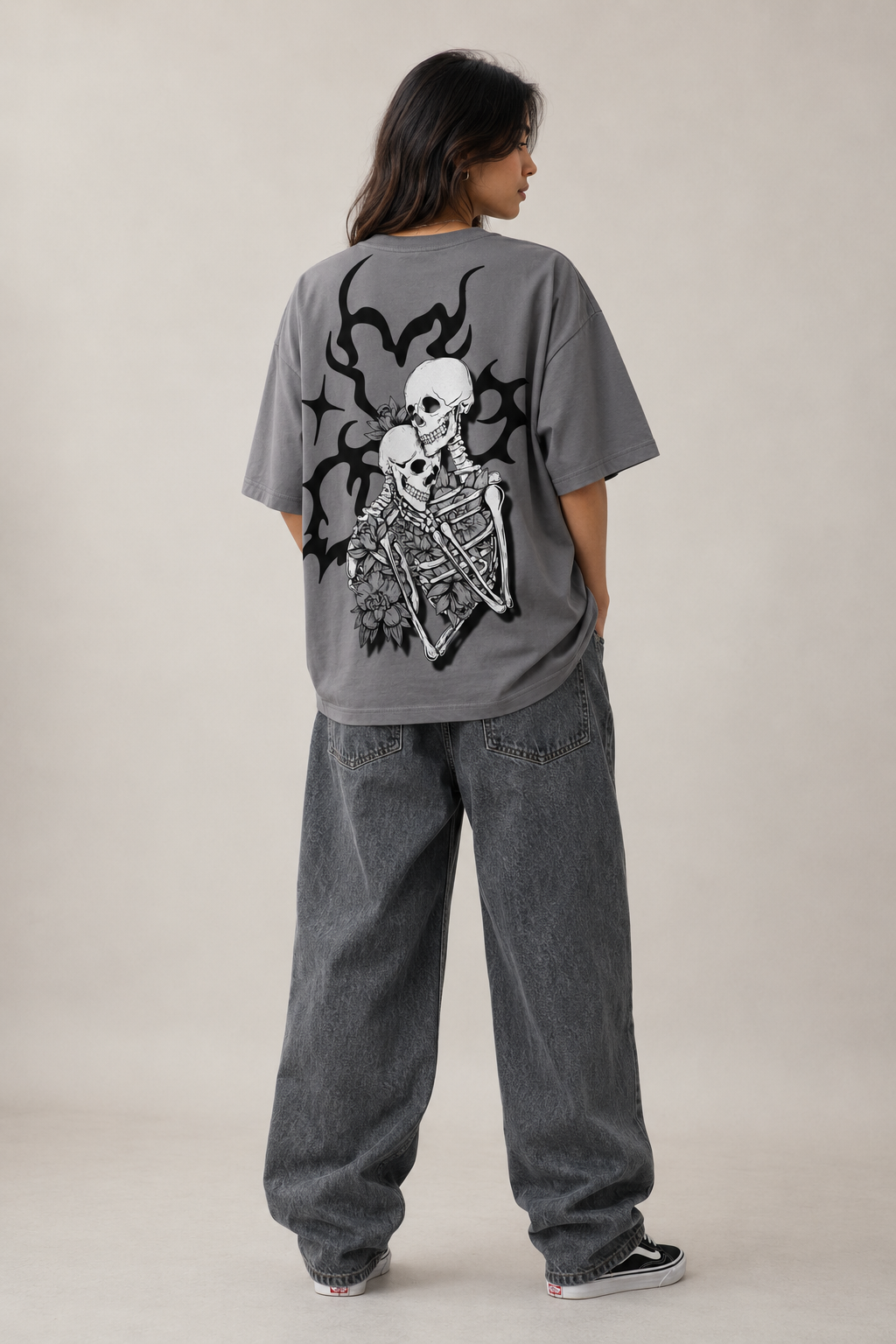 GREY MI AMIGO FIT OVERSIZED T-SHIRT