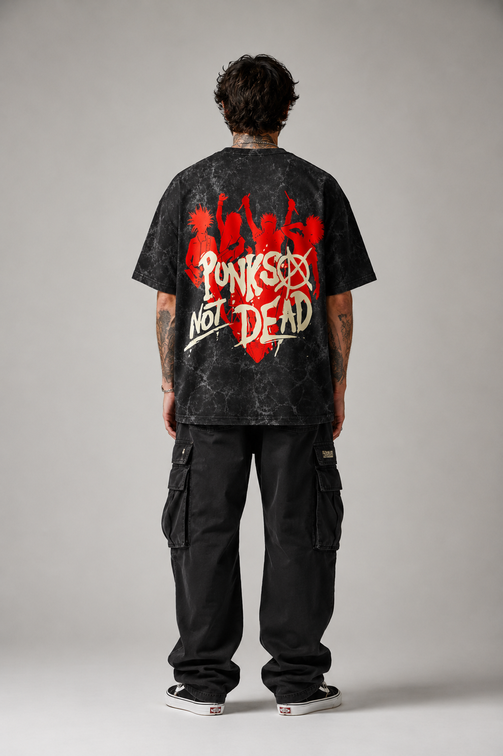 PUNK ROCK ACID WASH T-SHIRT