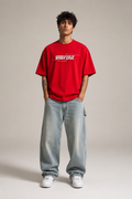 ADRENALINE RED FIT OVERSIZED T-SHIRT