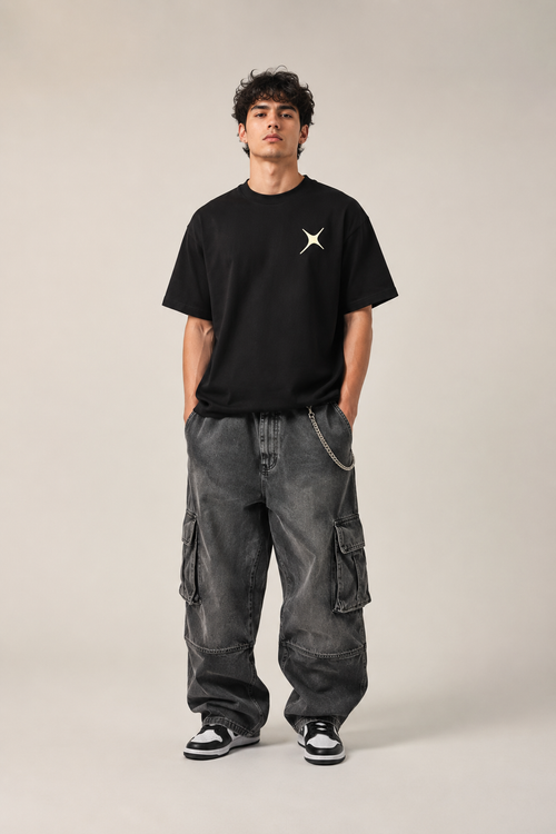 BLACK MI AMIGO FIT OVERSIZED T-SHIRT