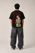 BLACK MI AMIGO FIT OVERSIZED T-SHIRT