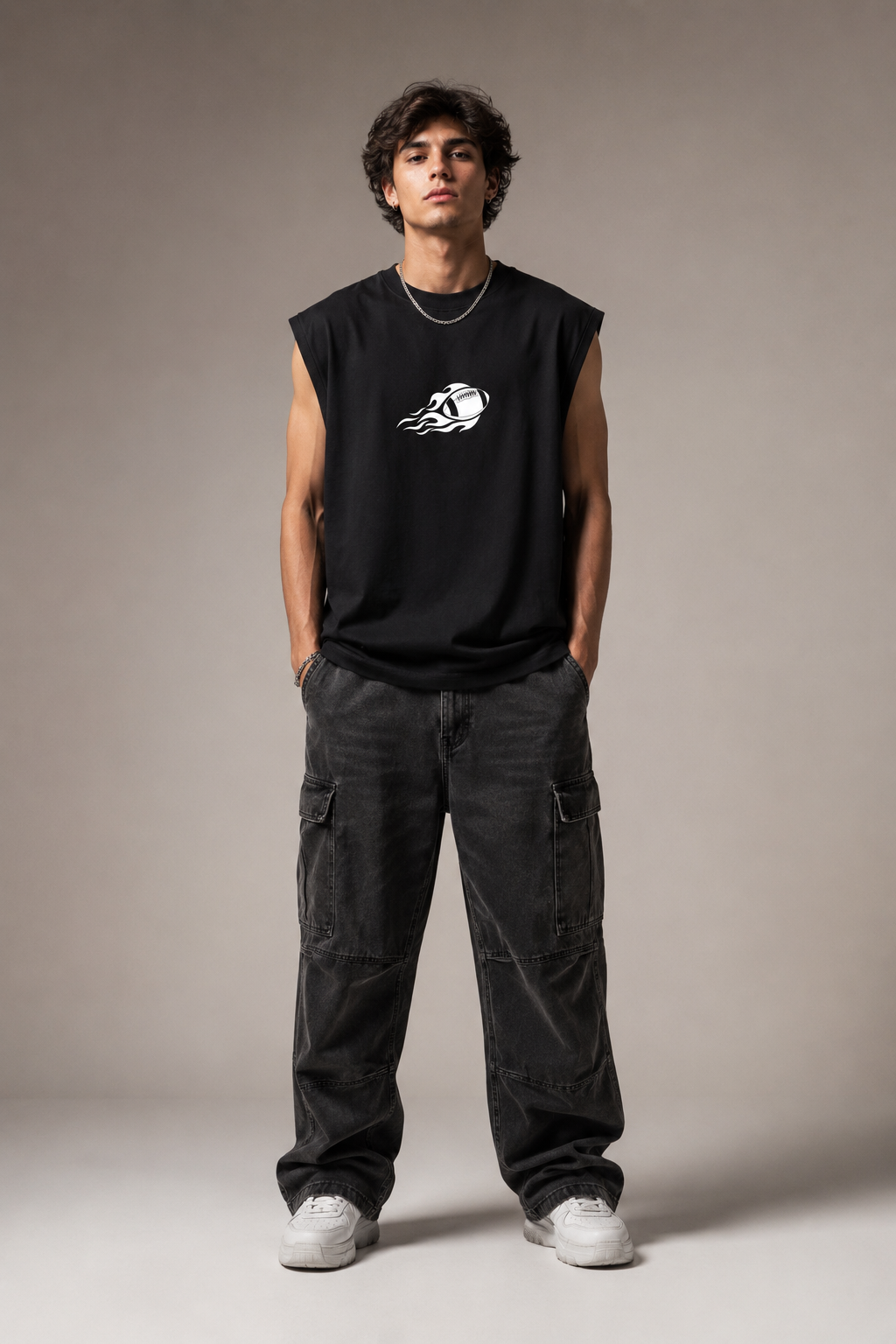 BLACK BASEBALL VEST