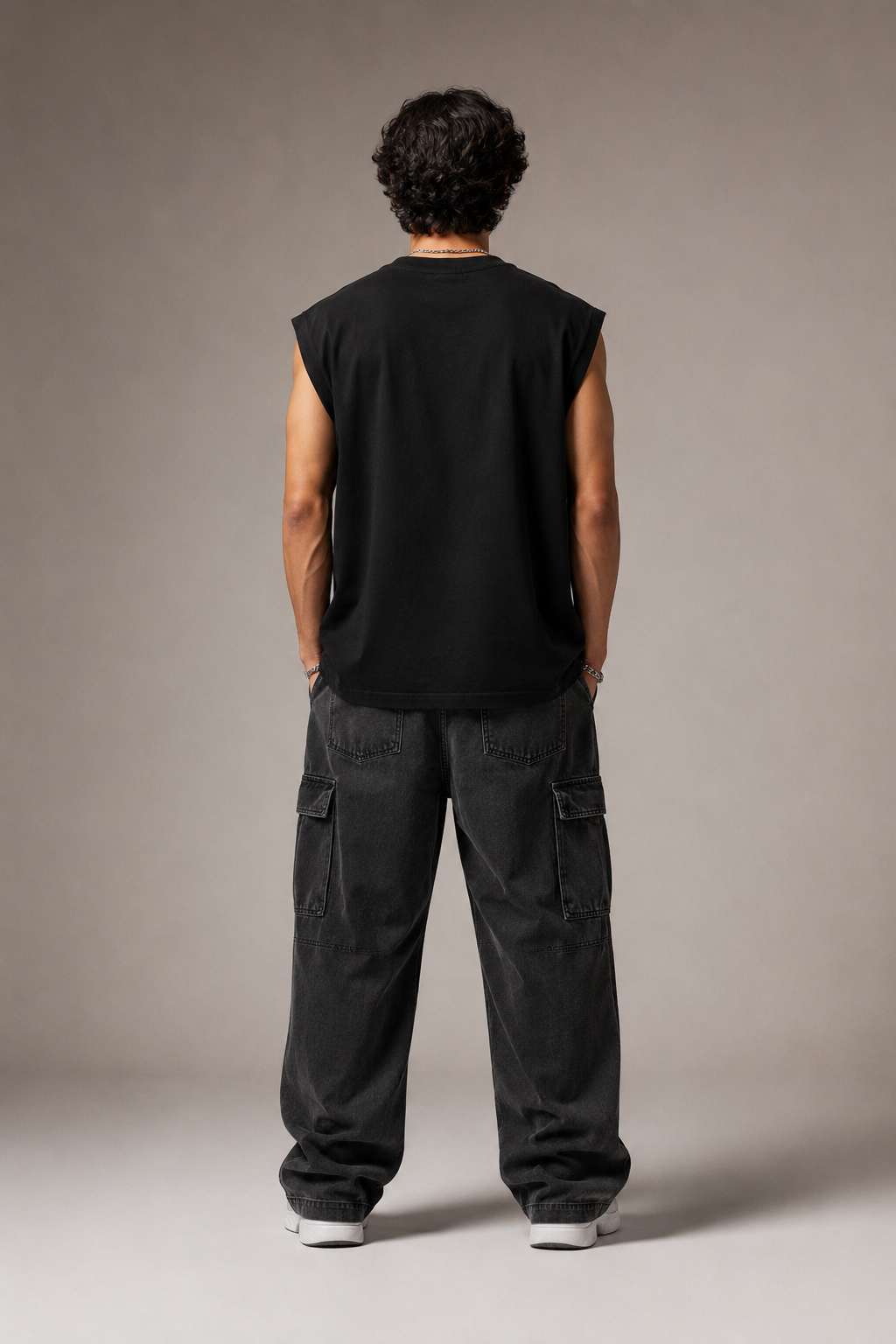 BLACK BASEBALL VEST